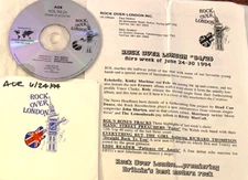 6/24/94 ROCK OVER LONDON, LEMONHEADS, RIDE, KINKY MACHINE, TINY MONROE,ECHOBELLY