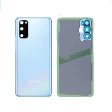 Back Blue Glass Cover With Camera Lens For Samsung Galaxy S20