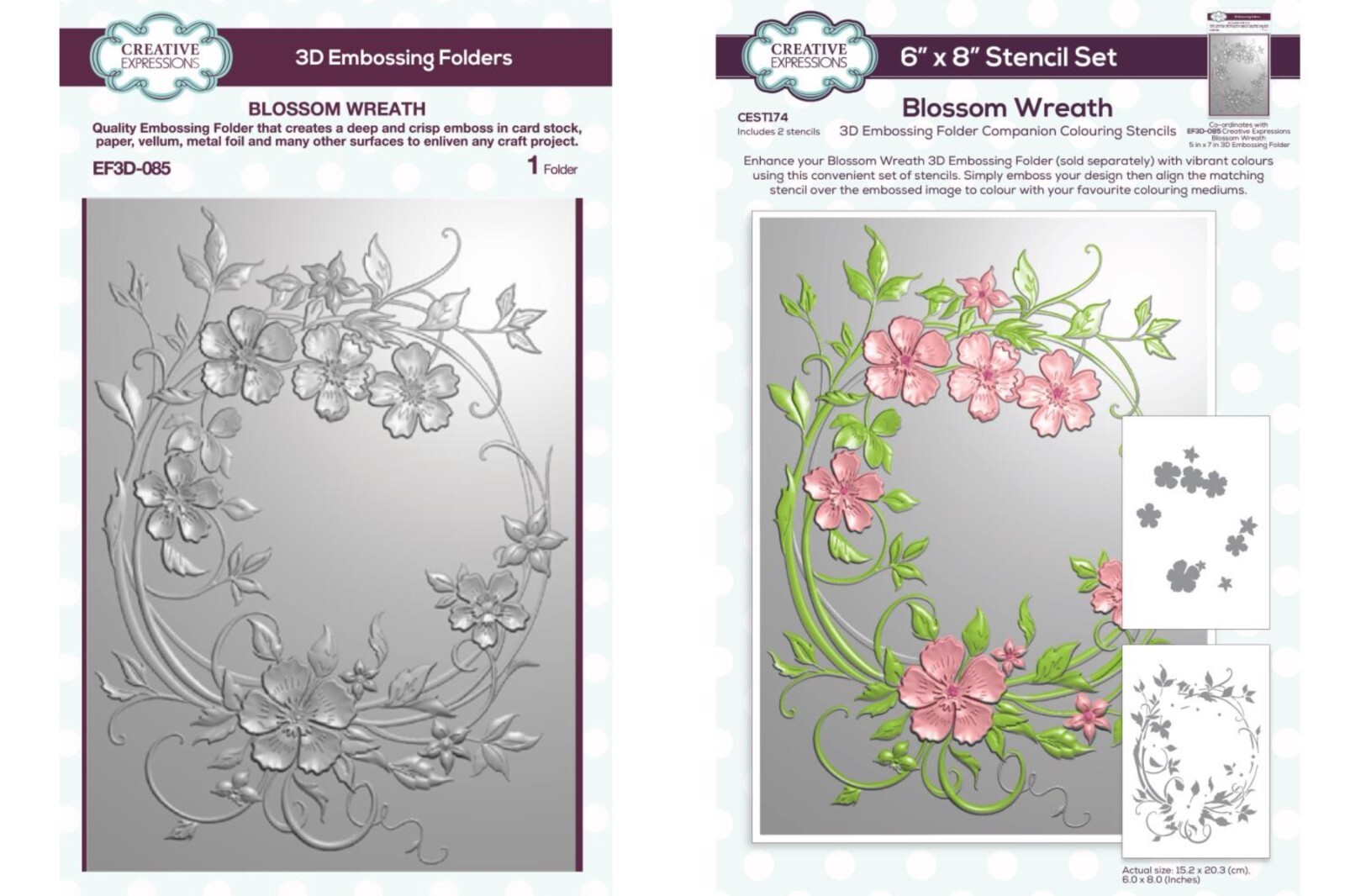 Creative Expressions 3D 5"X7" EMBOSSING FOLDER + Companion Coloring ...