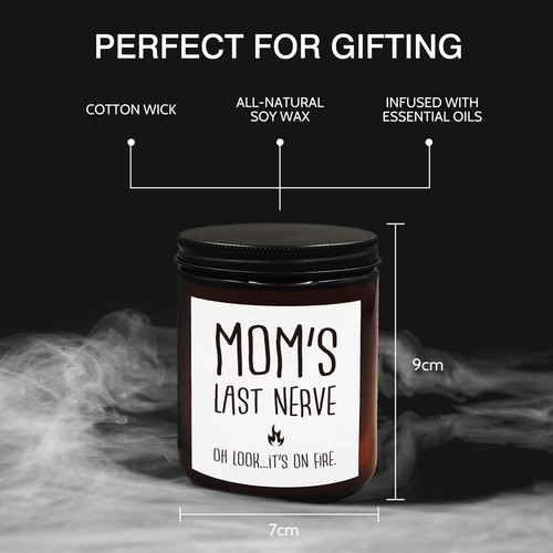 Mom's Last Nerve Candle Funny Gifts for Mom from Daughter Mom Candle Funny Mo... - Picture 5 of 5