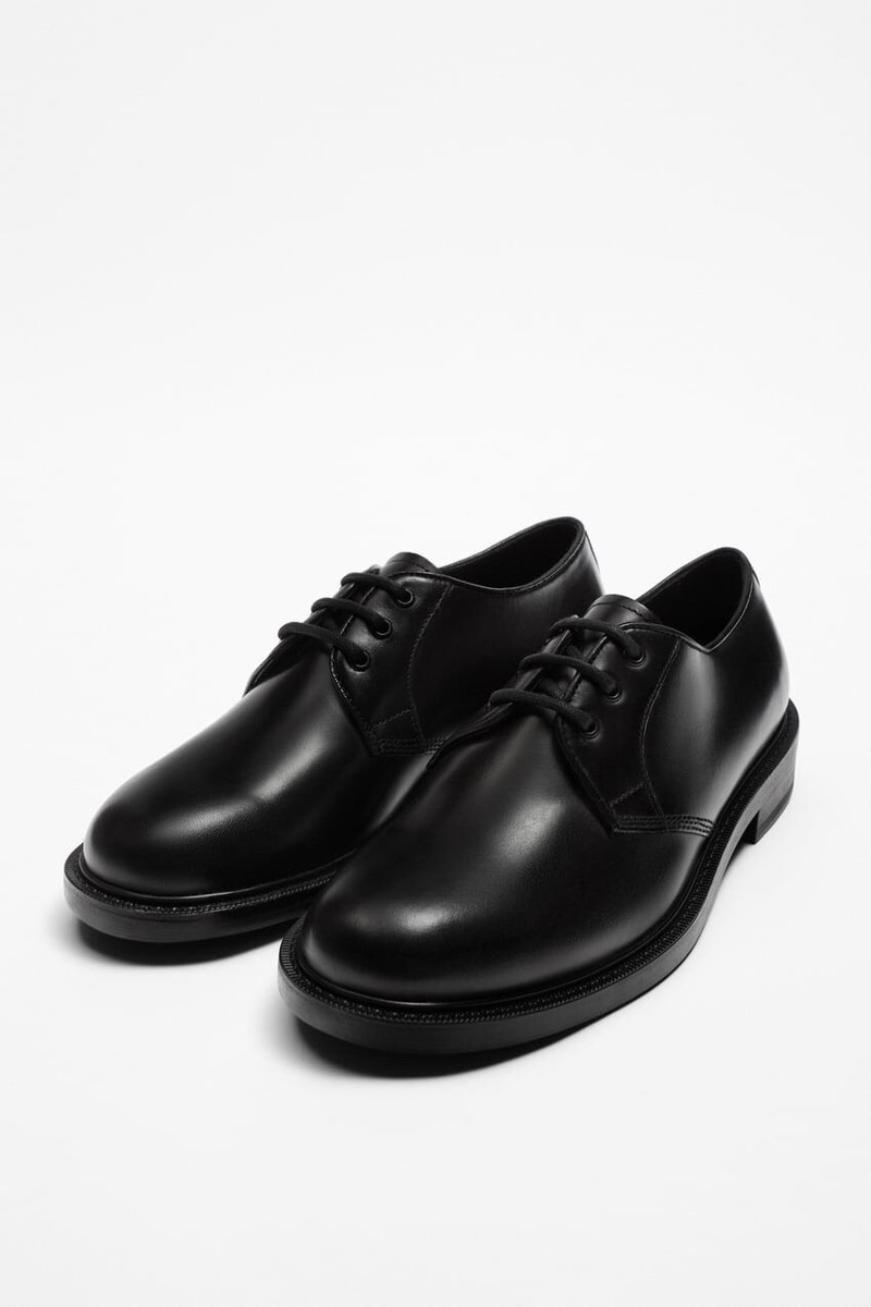 靴 zara archive men's leather Derby shoes ZARA mens black leather lace up derby shoes BNWT originally £79.99