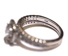 10k white gold round halo 1.97ct diamond engagement ring wedding band set 5.5g 7 — photo 8