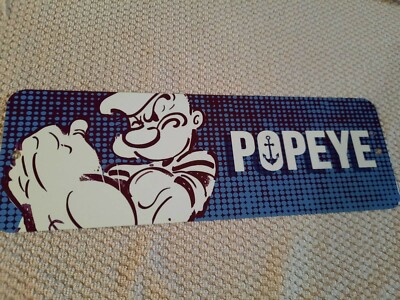 Popeye the Sailor Artwork 4x12 Metal Wall Sign
