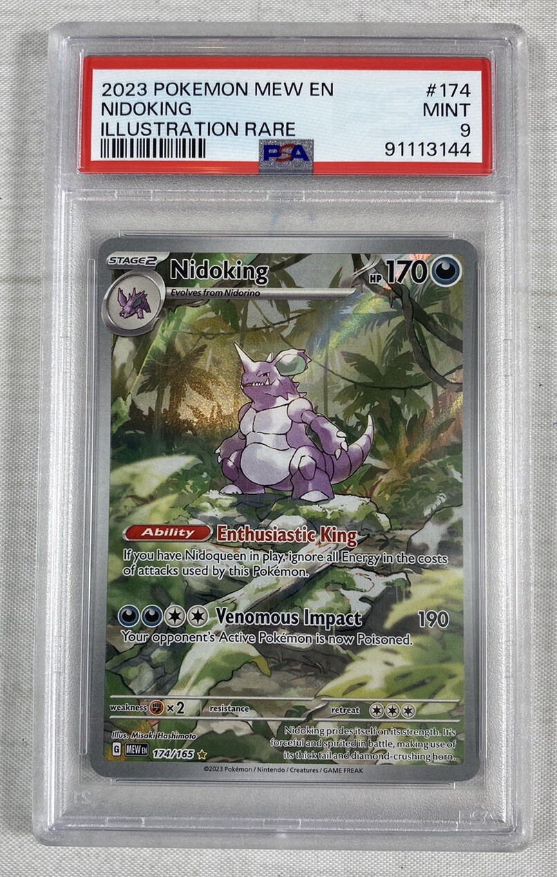 PSA MINT 9 Nidoking IR 174/165 Illustration Rare Pokémon 151 English Graded