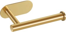 Toilet Paper Holder,Gold,Wall Mount, Upgraded Adhesive Toilet Roll Holder,no