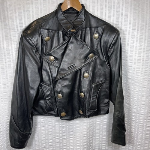 Pirate Style Soft Black Leather Detailed Jacket W Coin Buttons ML REN Faire