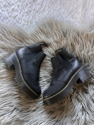 Dr. Martens Rometty Wyoming Leather Platform Chelsea Boots Size 6