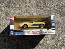 1957 Chevrolet Corvette Diecast Model 143 Scale Whiteblue Ray City Cruiser