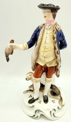 Spode Chelsea Man Hunting Dog & Pheasant 8'' England Bone China Figurine