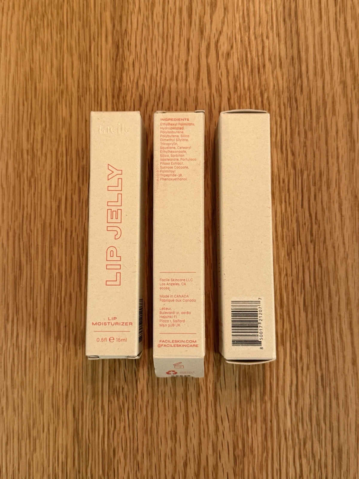 3x Facile Lip Jelly Soft Lip Moisturiser Balm 15ml - Brand New 6