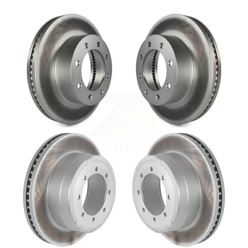 Front Rear Coated Disc Brake Rotors Kit For Ford F-250 Super Duty F-350 F-450 - Picture 3 of 5