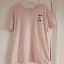 Pink Maternity T-shirt Size Small 100% Cotton Mama and Mini Short Sleeve Top