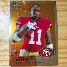 Topps Chrome 2013 Quinton Patton San Francisco 49ers Rookie Card #30. rookie card picture
