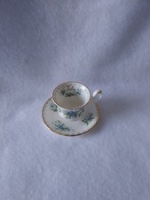 Royal Albert Flower Of Month July Forget -Me-Not Salad-Dessert Plate Cup &Saucer