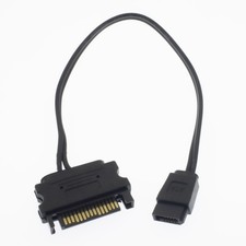 SATA 15 Pin to 6 Pin Slimline Power Adapter Cable for Optical CD DVD Drive 17cm