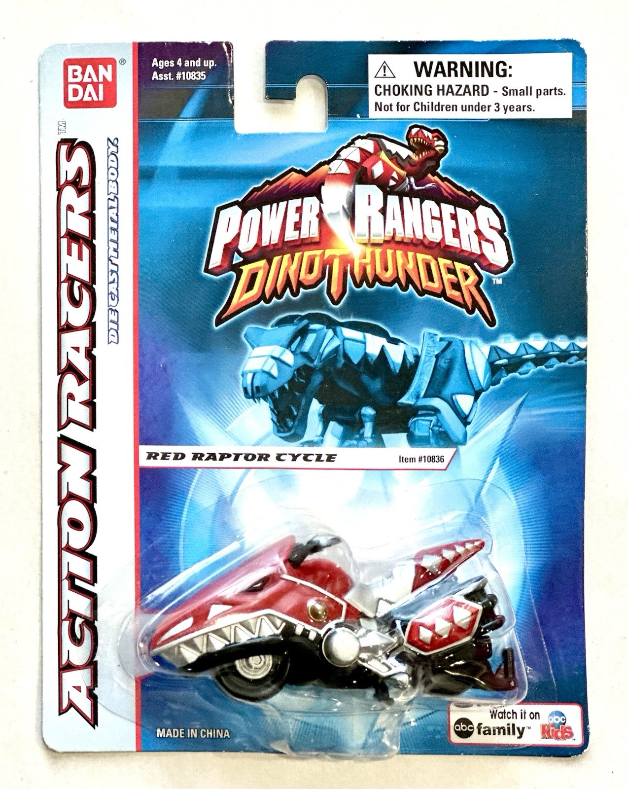 Power Rangers Dino Thunder Red Raptor Cycle Bandai Motorcycle Bike 2003 New OS