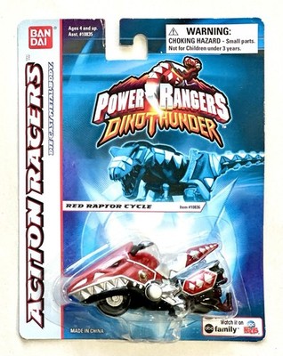 Power Rangers Dino Thunder Red Raptor Cycle Bandai Motorcycle Bike 2003 New OS