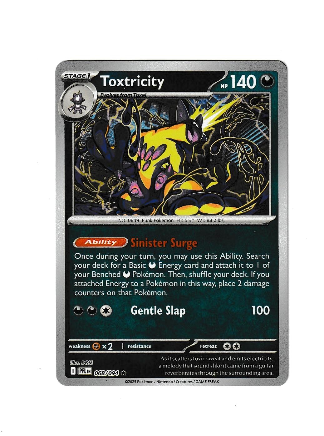 TOXTRICITY 068/094 REVERSE HOLO R PHANTASMAL FLAMES NM POKEMON