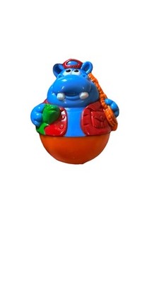 PLAYSKOOL Weebles Weeble Wobble BLUE HIPPO ANIMAL with Fishing Pole