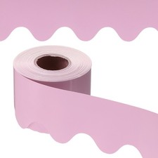 Bulletin Board Border, 65.5 Feet Poster Chalkboard Cork, Light Pink