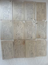 Authentic Toe Tags, Set of 12 Identification Tags, 1946-1947 Curiosities