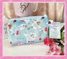 NWT: Sanrio Cinnamoroll Trapezoid Cosmetic Pouch, Cute Purse Travel Bag, Daiso