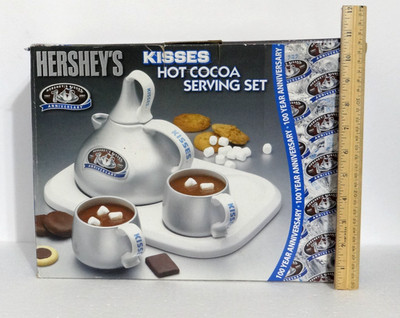 Hershey's Kisses Hot Cocoa Serving Ceramic Set 100th Anniversary -New Unopened