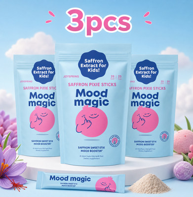 3 Pack Pixie Sticks with Saffron for Kids | Mood Balance Supplements Powder