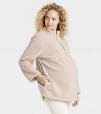 Ingrid  Isabel Maternity Sherpa Fleece Sweater Sweatshirt Medium NWT Pullover