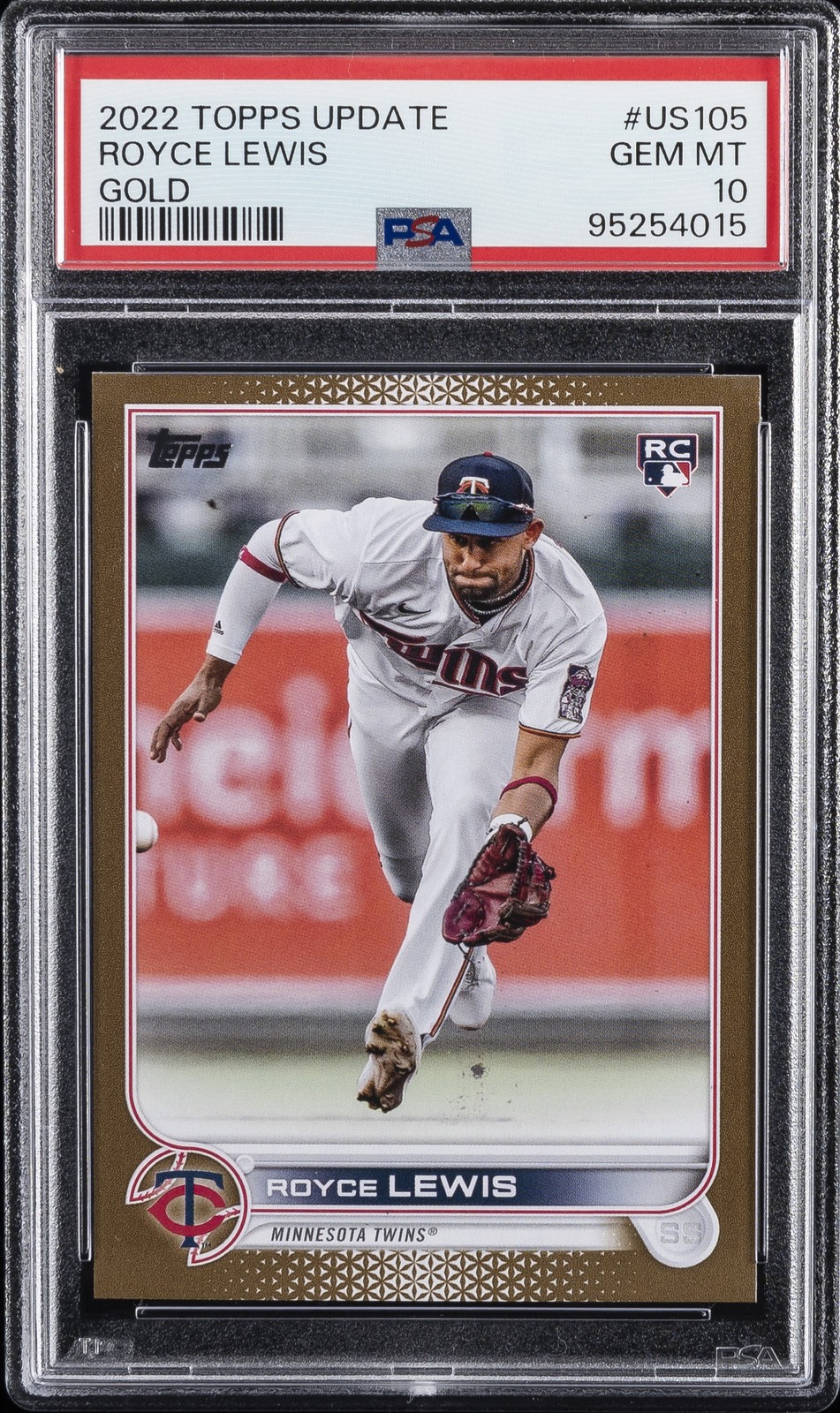 2022 TOPPS UPDATE GOLD #US105 ROYCE LEWIS ROOKIE RC 1824/2022 PSA 10