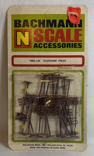 BACHMANN 7006 Escala N Accesorios Ferroviarios Postes de Teléfono-Sellados | Zustand: New