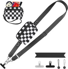 Clip and Go Strap for Phone with Wallet Crossbody, Adjustable Phone Lanyard with