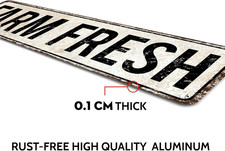 Fresh Fresh Unique Metal Tin Sign, Barn Sign, Farmer Sign, Eggs Sign, Chicken...