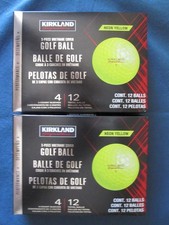 21 KIRKLAND SIGNATURE NEON YELLOW GOLF BALLS NEW IN ORIGIANL CARTONS FREE SHIP