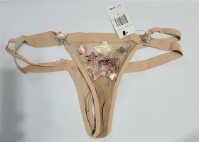 NWT SKIVVIES For Love & Lemons SM Constellation Thong Rose Gold 113717