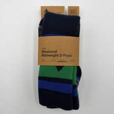 Burton Weekend Midweight 2-Pack Kids Small/Medium 12.5-1.5 Galaxy Green Socks