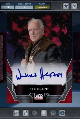 Star Wars Card Trader - Digital Legendary Chrome Galaxy Red The Client 5cc