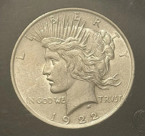 1922 Peace Silver Dollar $1 AU Detail 90% Silver US Coin
