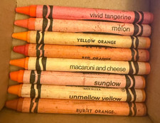 Vintage Crayola Orange Spectrum Lot 8 Burnt O...
