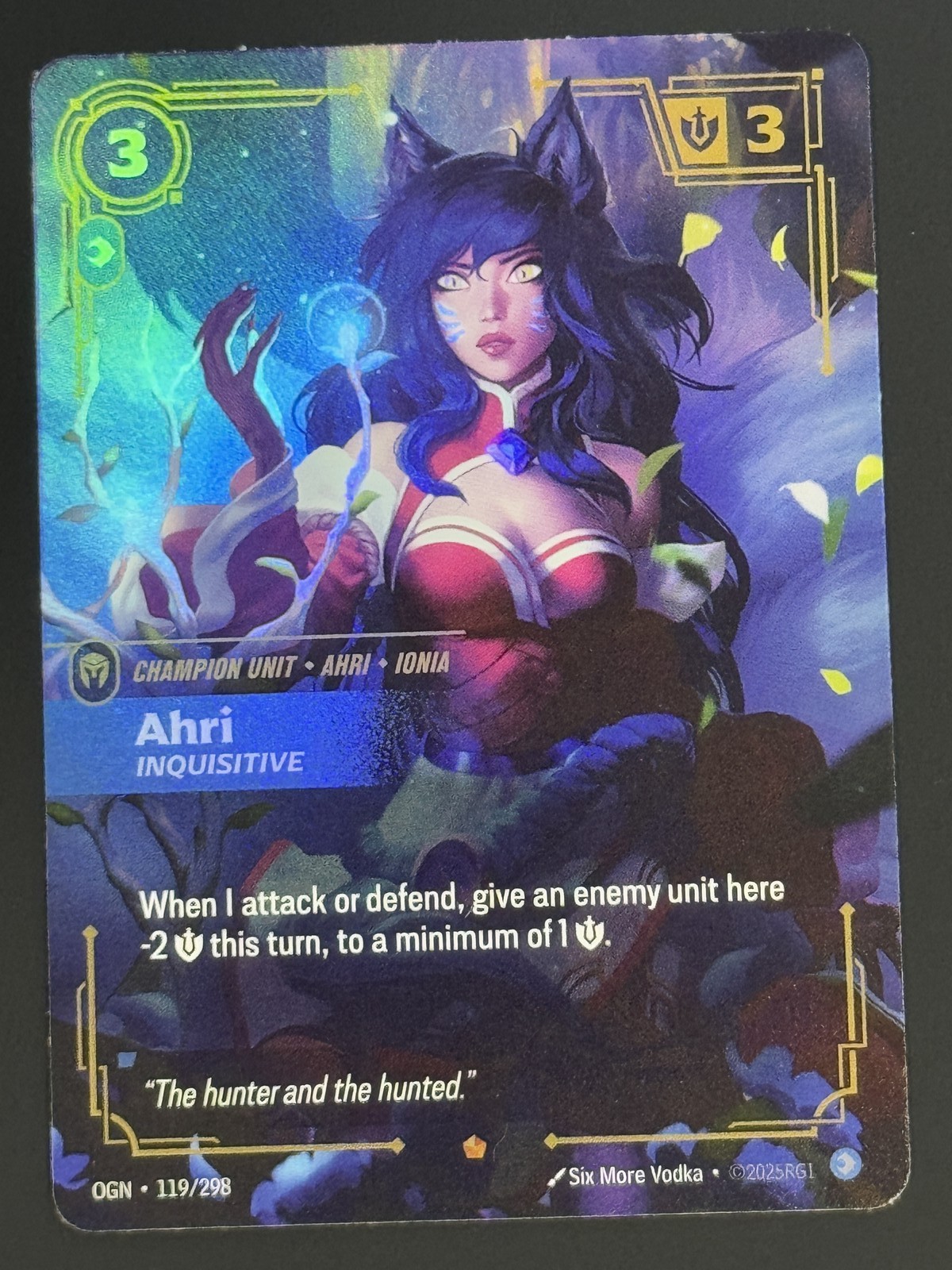 Ahri - Inquisitive Epic Riftbound Origins 119/298 LP