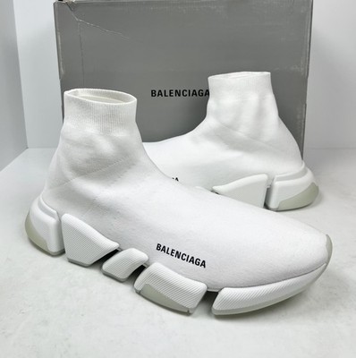 Size 47EU/14US - Balenciaga Speed 2.0 Triple White Clear Sole