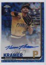 2019 Topps Chrome Rookie Blue Wave Refractor 3/150 Kevin Kramer Auto RC 0e28