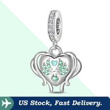 KUNSIR 925 Sterling Silver Wind Energy Charm For Bracelet or Necklace Pendant