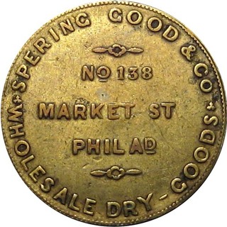 1843 Philadelphia Pennsylvania Hard Times Token Spering Good & Co R5 HT 419