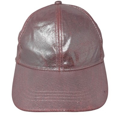 Unbranded Strapback Baseball Hat Pink One Size Adjustable Metallic