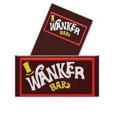2 x Wanker Bar Funny Chocolate Bar Wrapper Secret Santa Gift Xmas Present UK