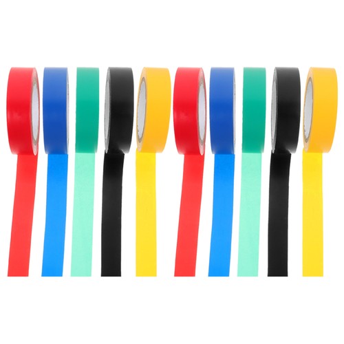 10 Rolls Waterproof Insulating Tape Wiring Colored Electrical Insulation - Bild 3 von 12