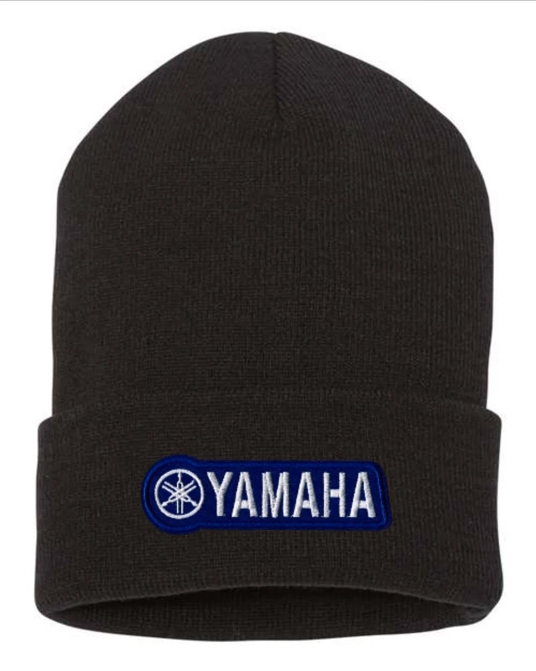 NEW KUSTOM HATZ YAMAHA RACING PATCH BEANIE BLACK OSFA ADULT LIMITED EDITION