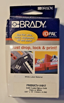 Brady ID PAL - 500 - 499 .500''X19'' BLACK ON WHITE