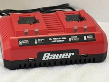 Bauer 20V Dual-Port Battery Charger 2108C-B 2x USB Ports